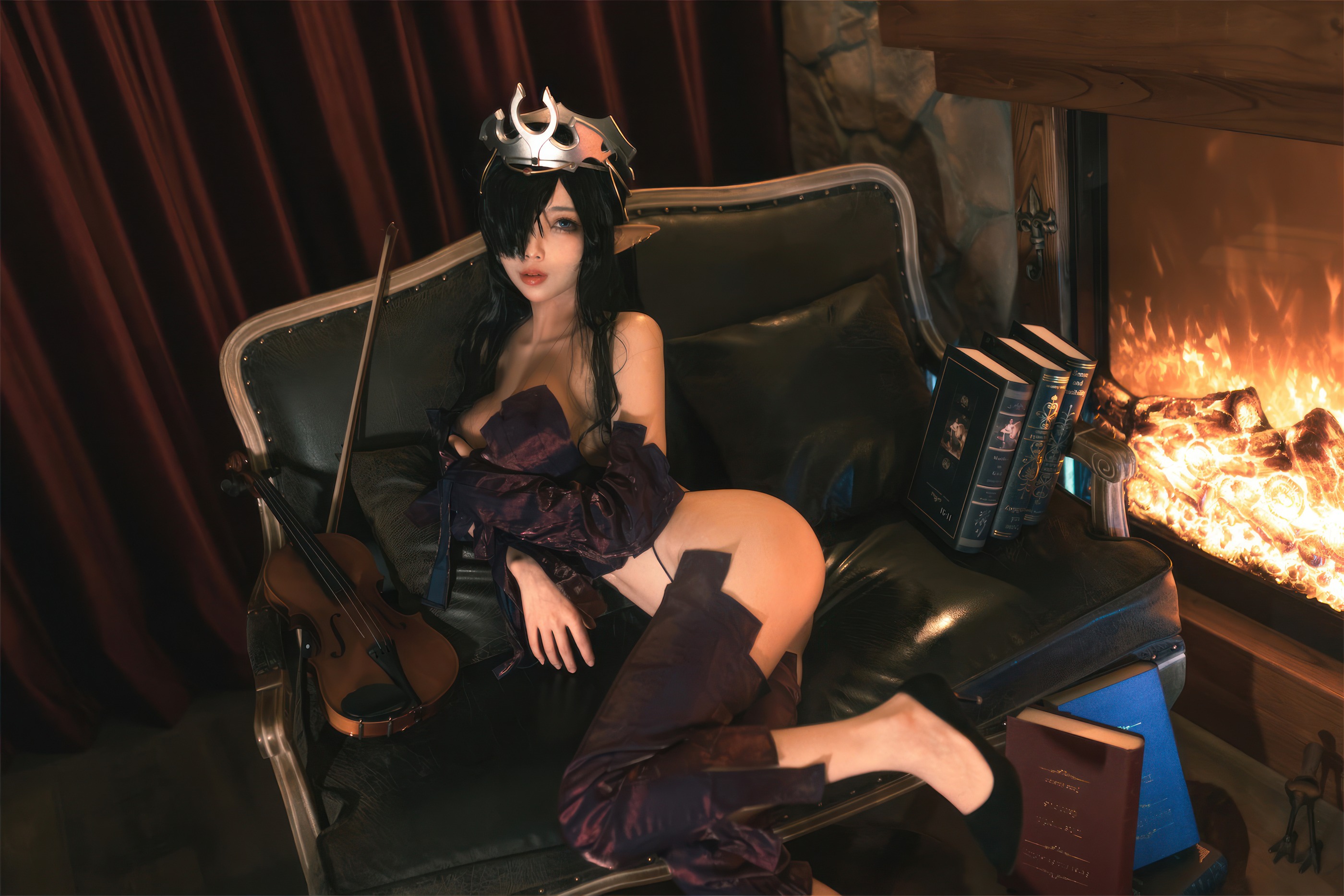 图片[1]-杏仁曲奇 – NO.012  黑兽 精灵女王[60P]-XikXak